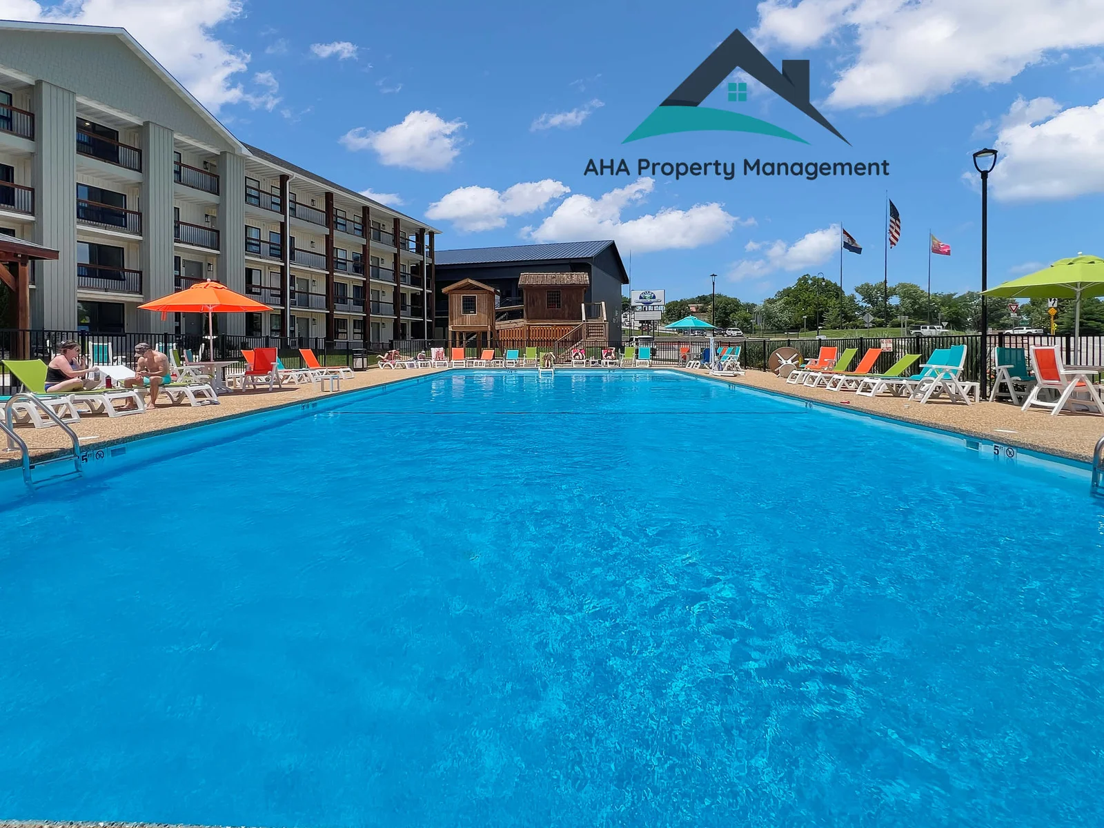 One of Branson's most beautiful pools with lounge chairs, gazebo, firepit and children's play area. Open Memorial day to Labor day.