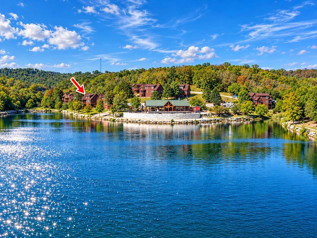 Lakeside Cabin, walk to pool, sleeps 12