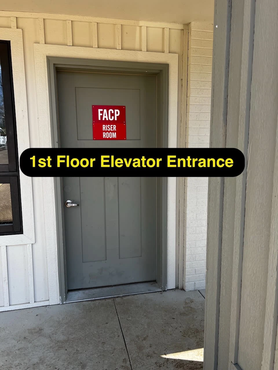 First Floor elevator entrance