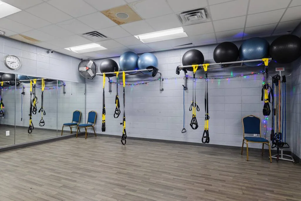 The Landing Fitness facility features the latest, top-of-the-line variety of equipment from Hammer Strength and Life Fitness to Rogue equipment and much more.