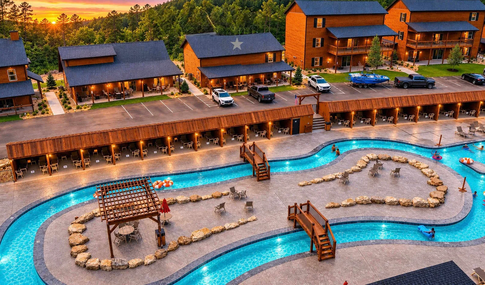6 BR by the lazy river · 6 private baths