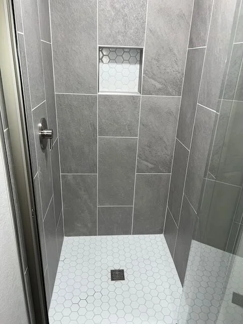 Brand new tile shower