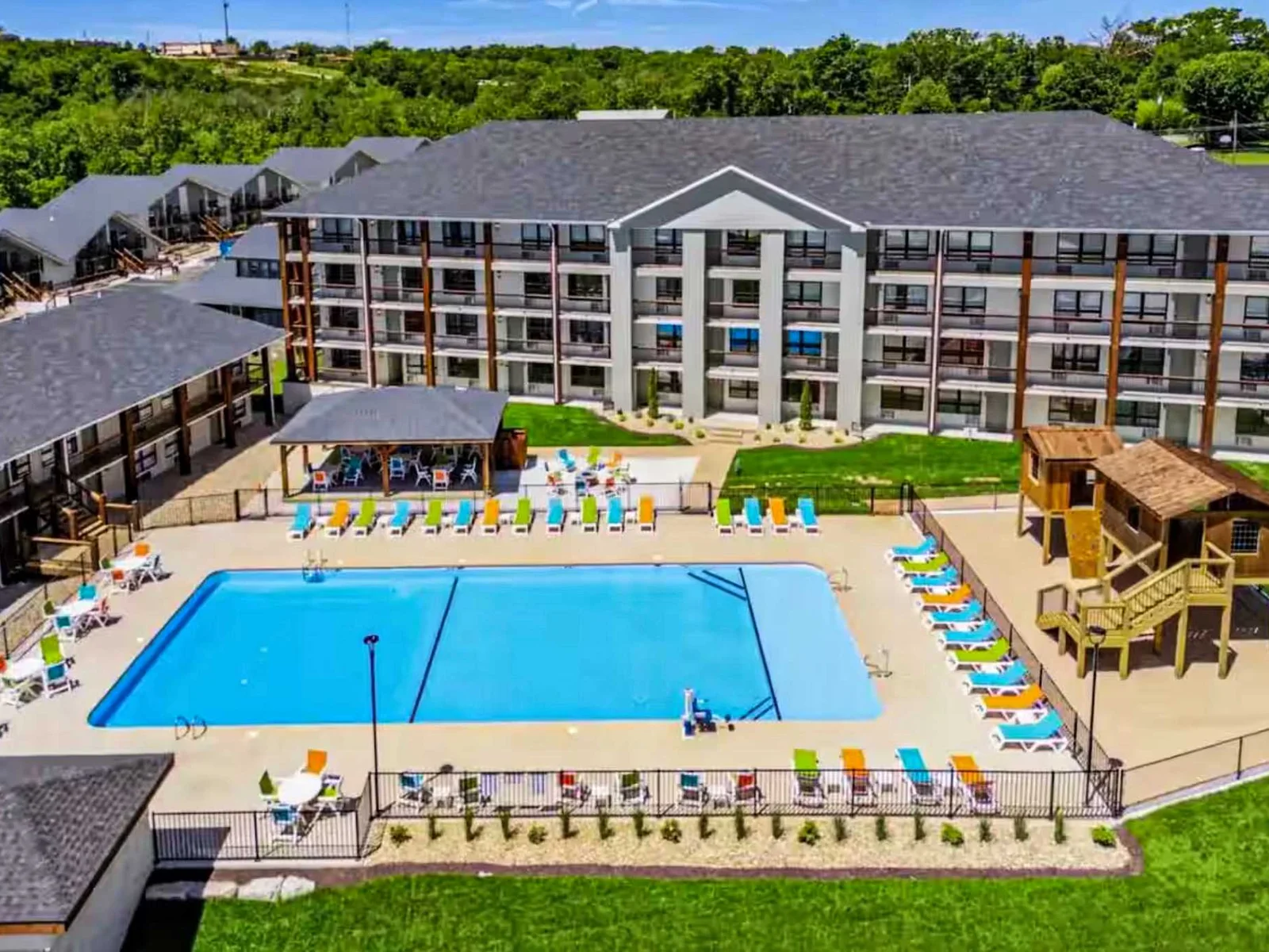 One of the best ammenities is our large, outdoor pool with lounge chairs during the summer months!