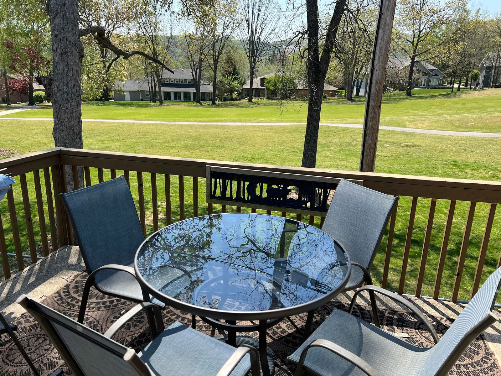 Beautiful outdoor Deck overlooking the golf course.