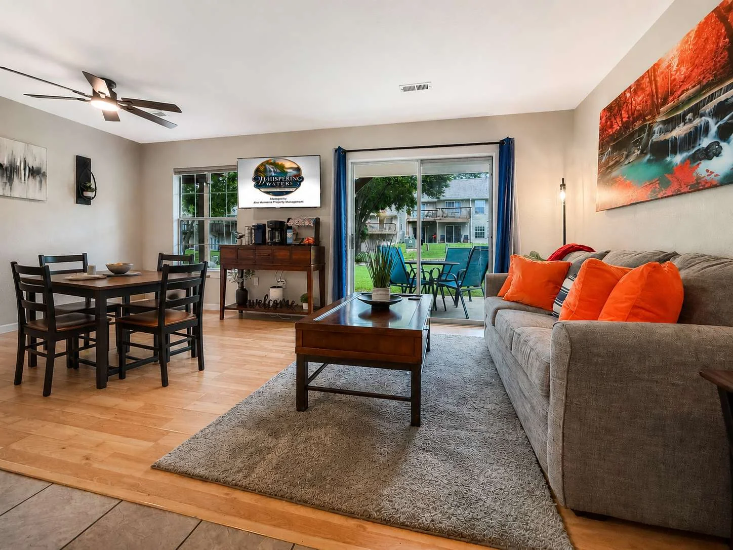 Living area with access to the back patio for quiet mornings or evenings.
