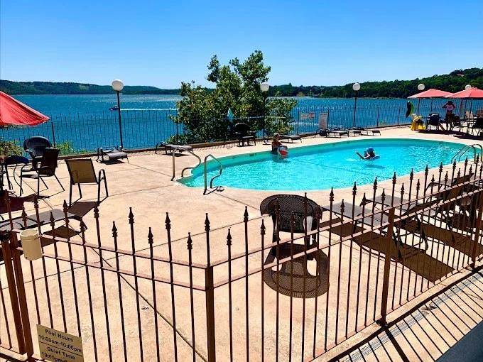 You have access to this beautiful pool with a view