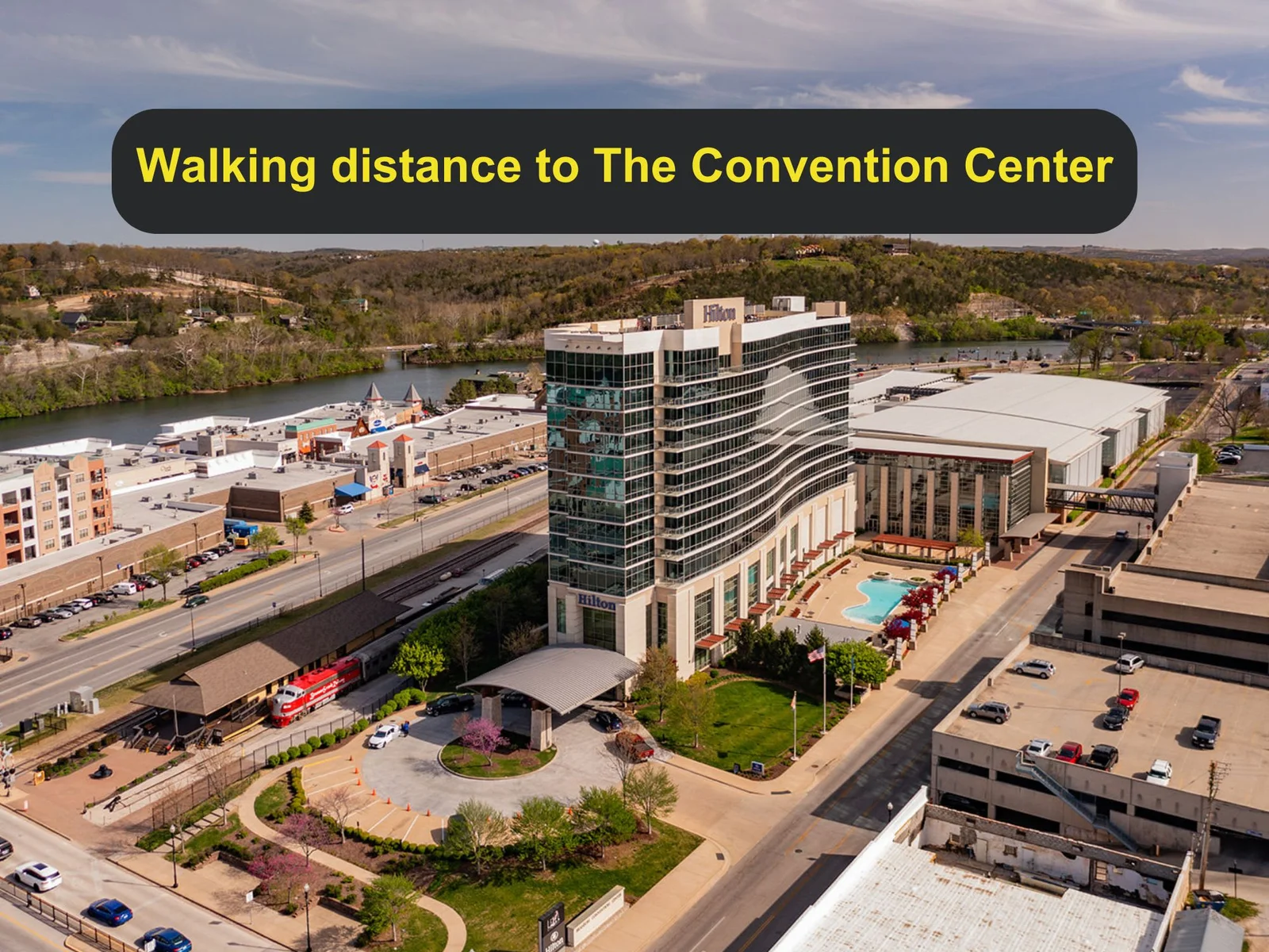 Walking distance to the convention center and the landing