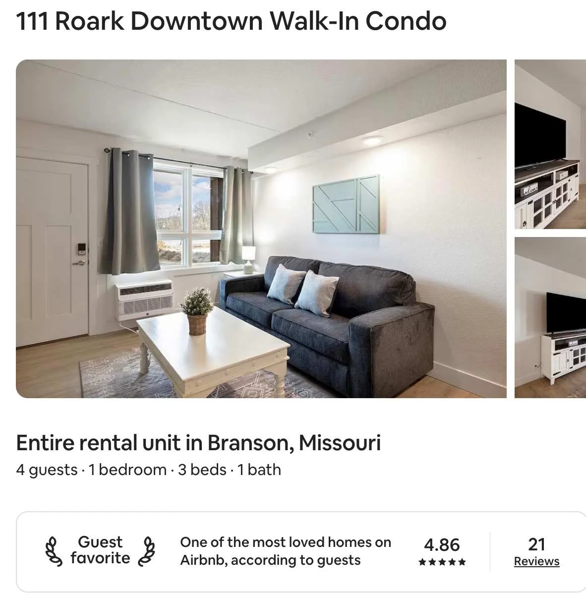 This property had 21 great reviews prior to us changing accounts and having to start over on Reviews.