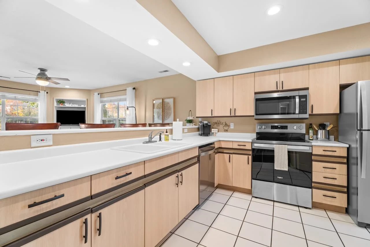 Huge kitchen for you and your family to enjoy a home cooked meal during your stay