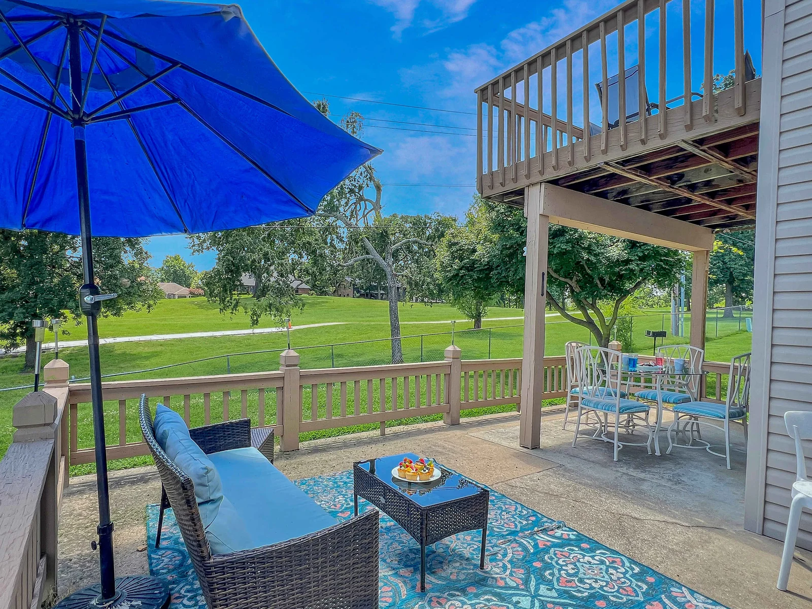 You will spend hours on our amazing patio overlooking the golf course.
