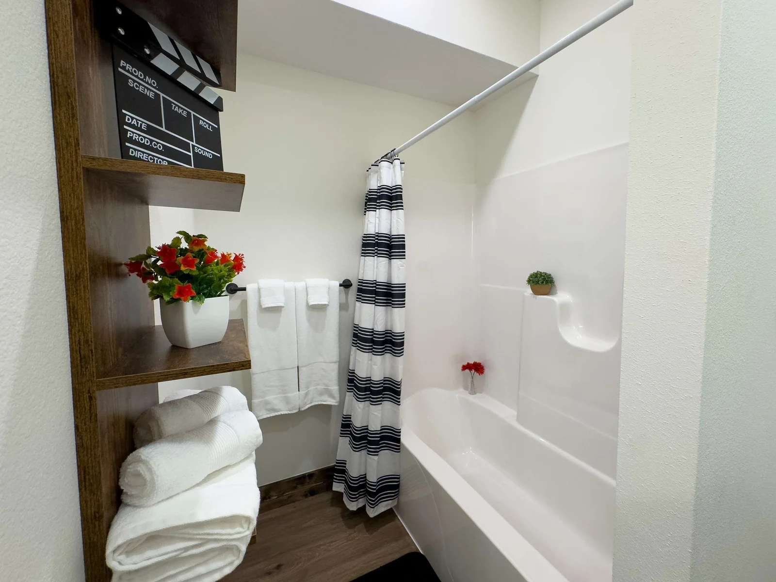 The movie room boats its own private bathroom, so you never miss a minute of your favorite movie while standing in line.
