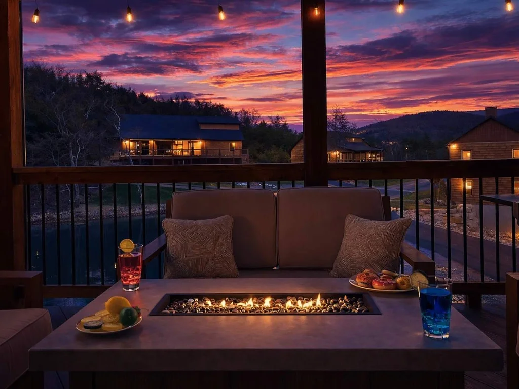 Close to pools, overlooks water, gorgeous cabin