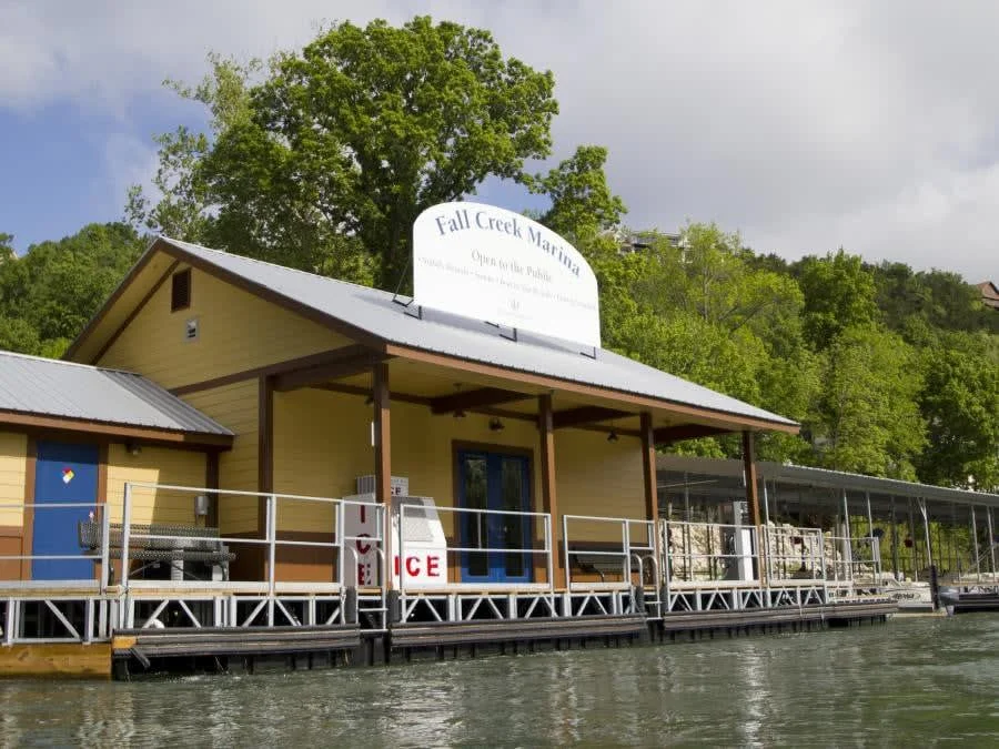 Just a few feet from the Fall Creek Marina
