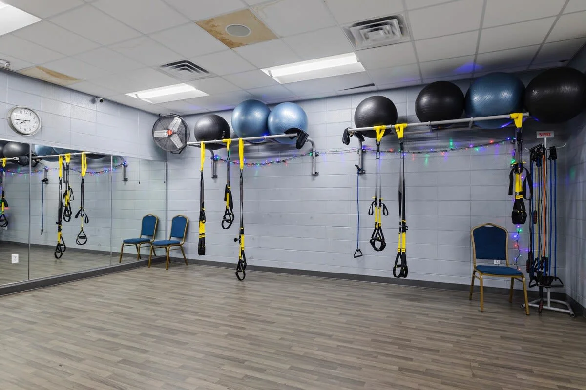 The Landing Fitness facility features the latest, top-of-the-line variety of equipment from Hammer Strength and Life Fitness to Rogue equipment and much more.