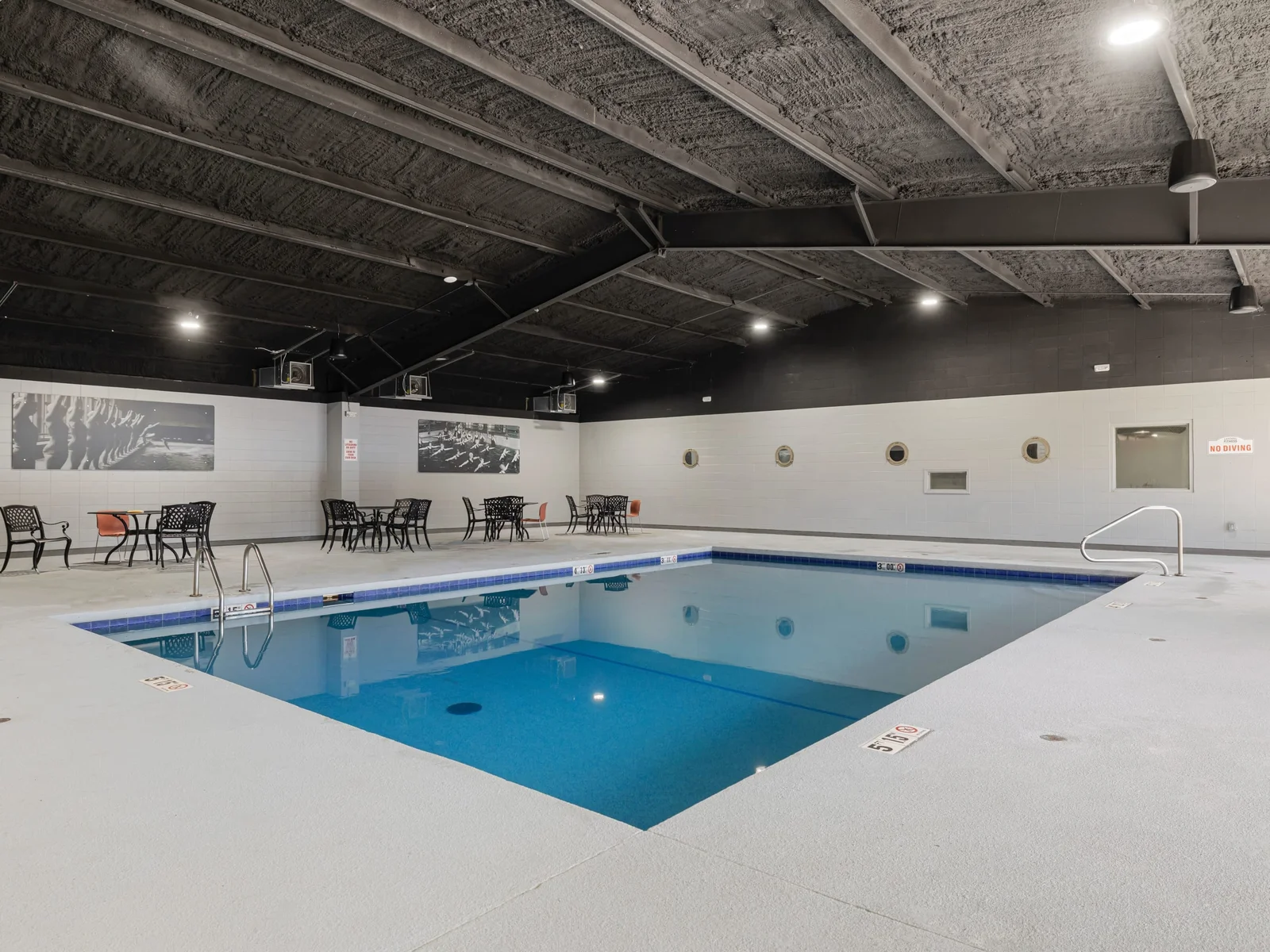 Enjoy a refreshing and invigorating swim at Landing Fitness.