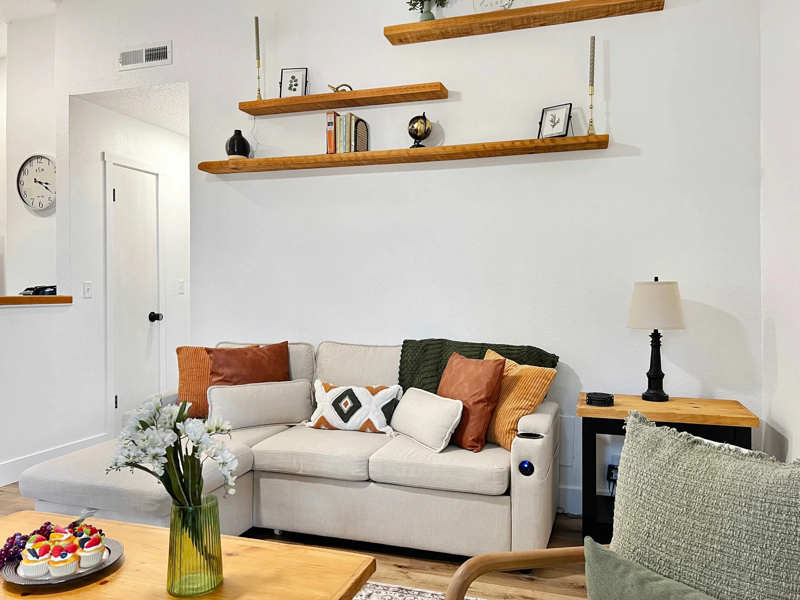 Gorgeous living area with stylish comfortable furnishings
