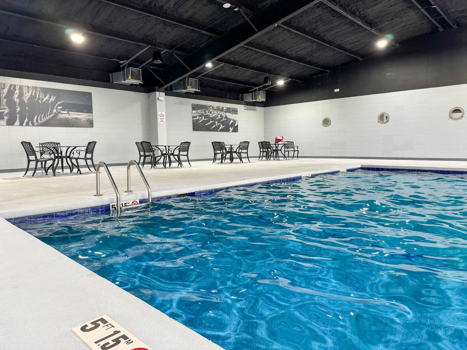 Tons of room to spread out and relax while others enjoy the gorgeous heated indoor pool