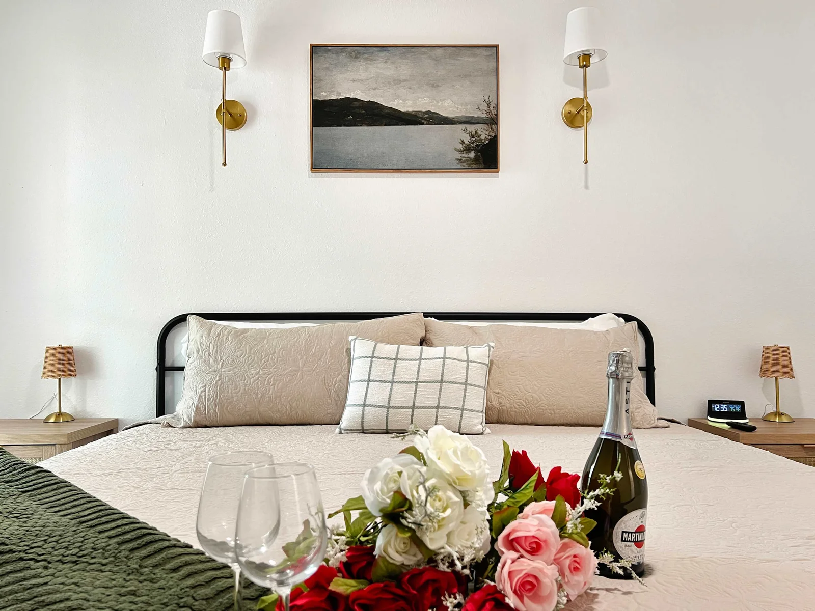 Beautiful King bed in the master suite