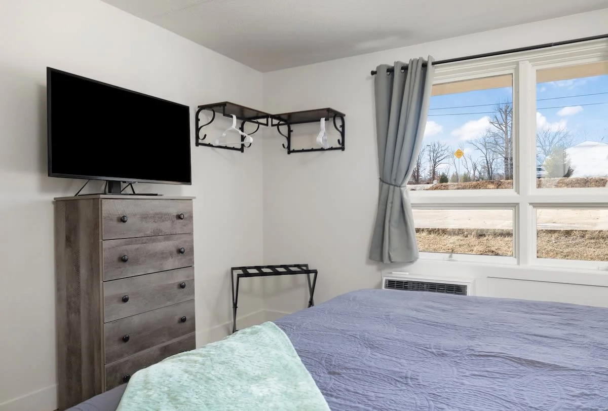 You’ll love the brand-new memory-foam mattresses on both king beds.