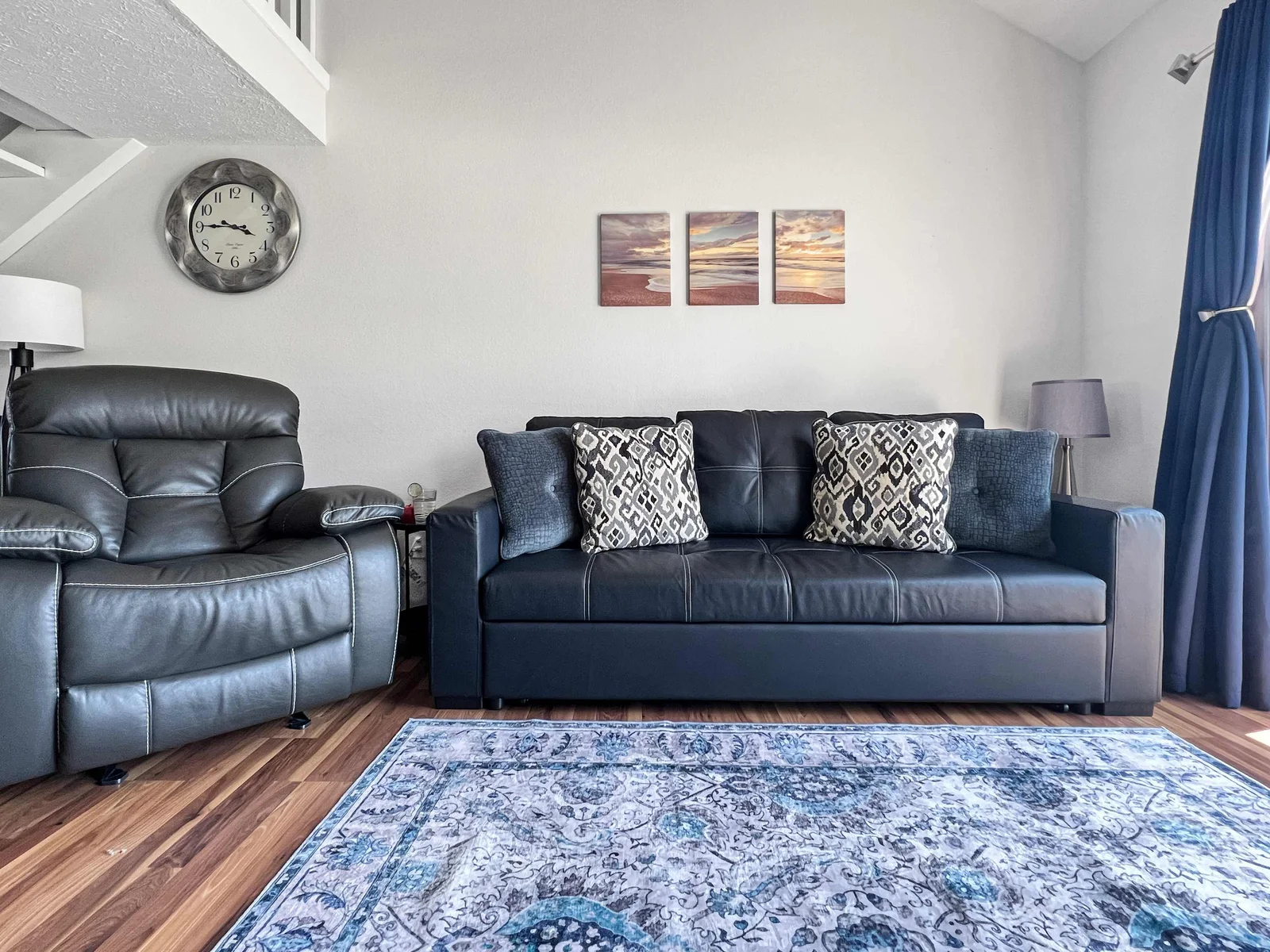 Queen sofa bed and recliner