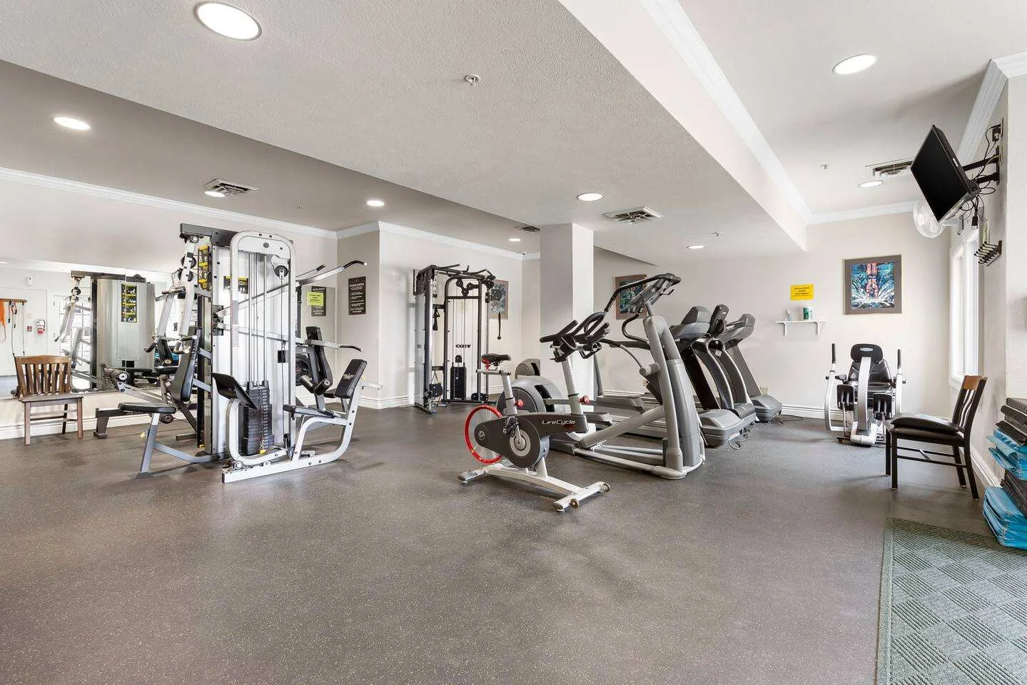You even have a gym to do your daily workout in