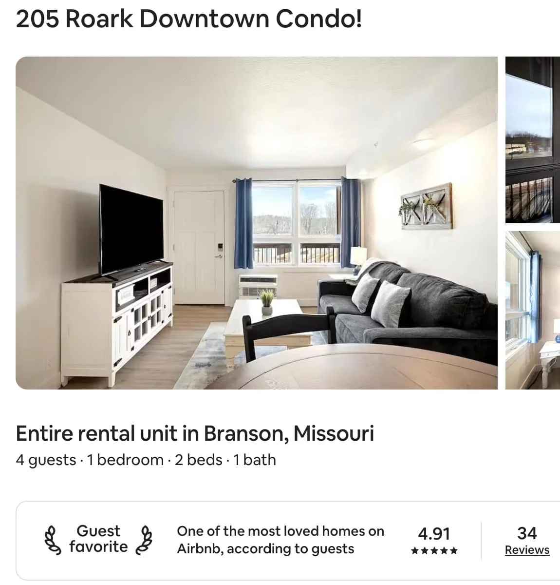 This property had 34 great reviews before we had to change accounts and had to start all over with new reviews.