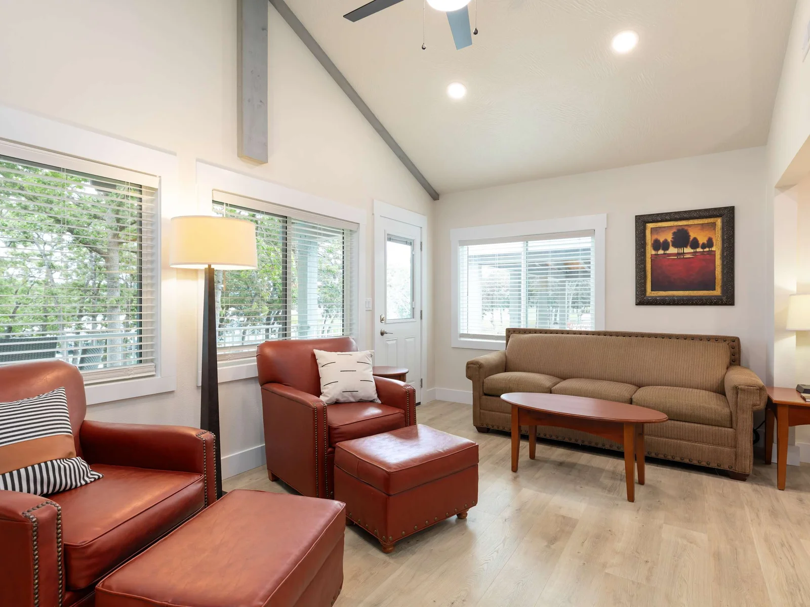 Spacious living room with view of Table Rock Lake