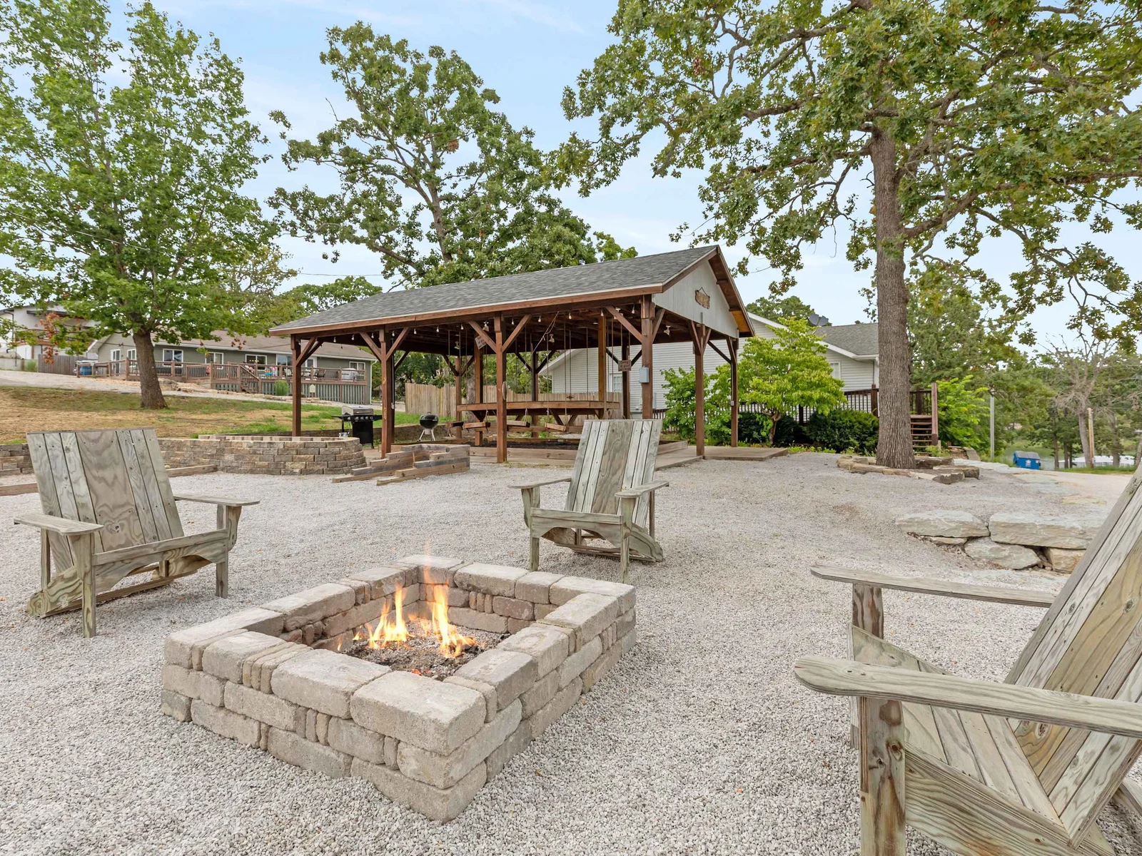 Shared resort firepit area