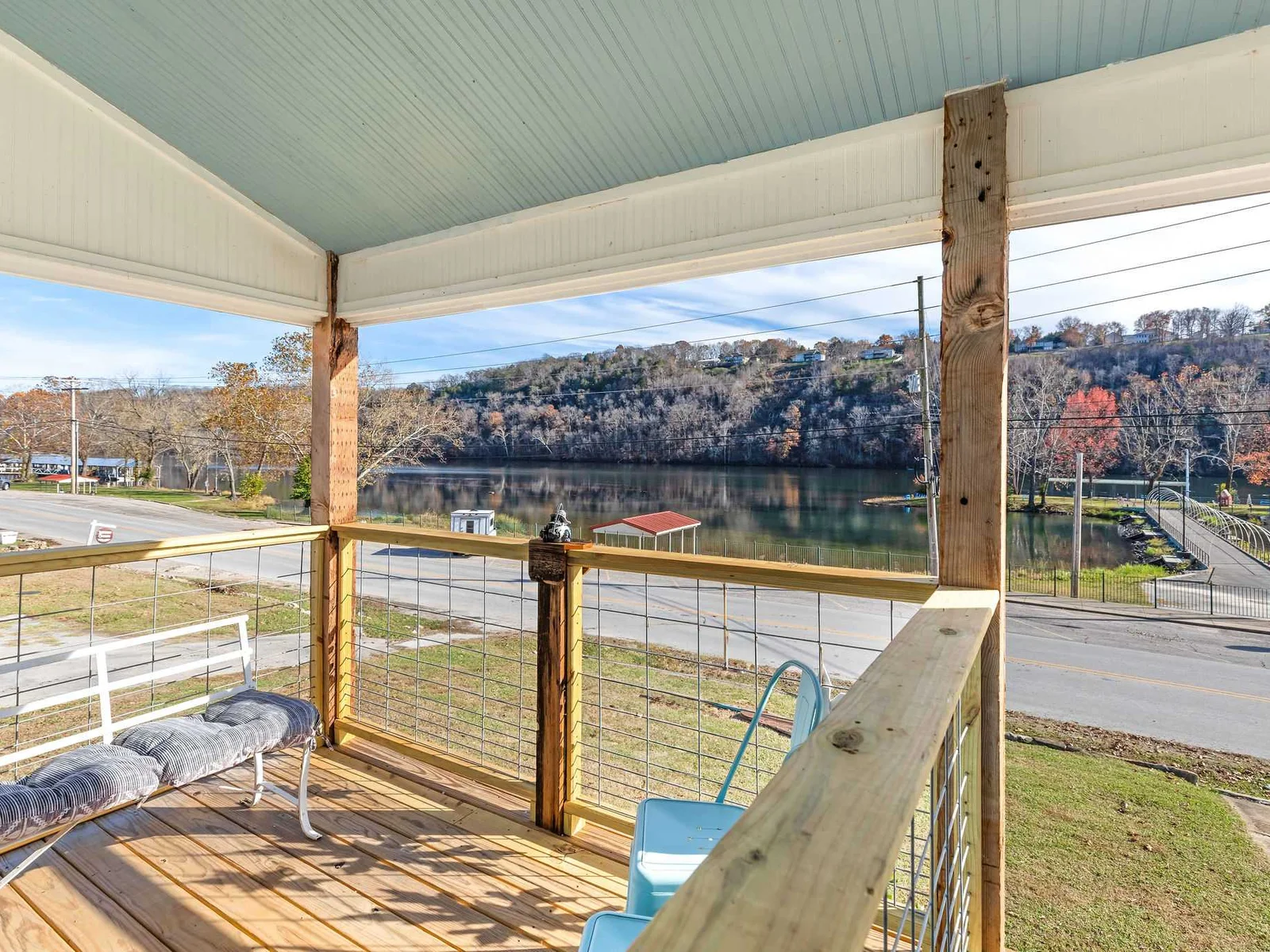 Back deck overlooking Lake Taneycomo