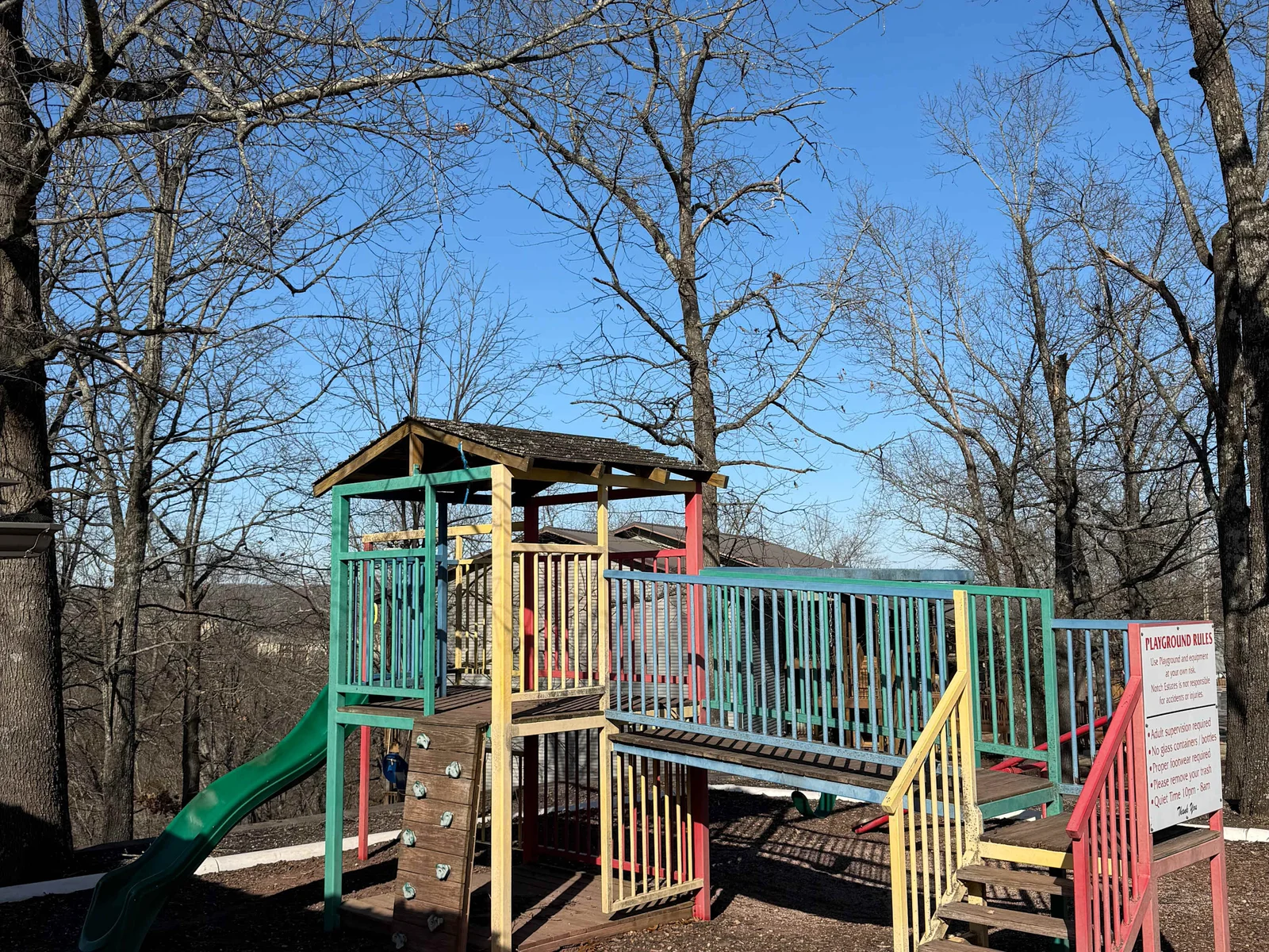 Community playground right next to the pool area