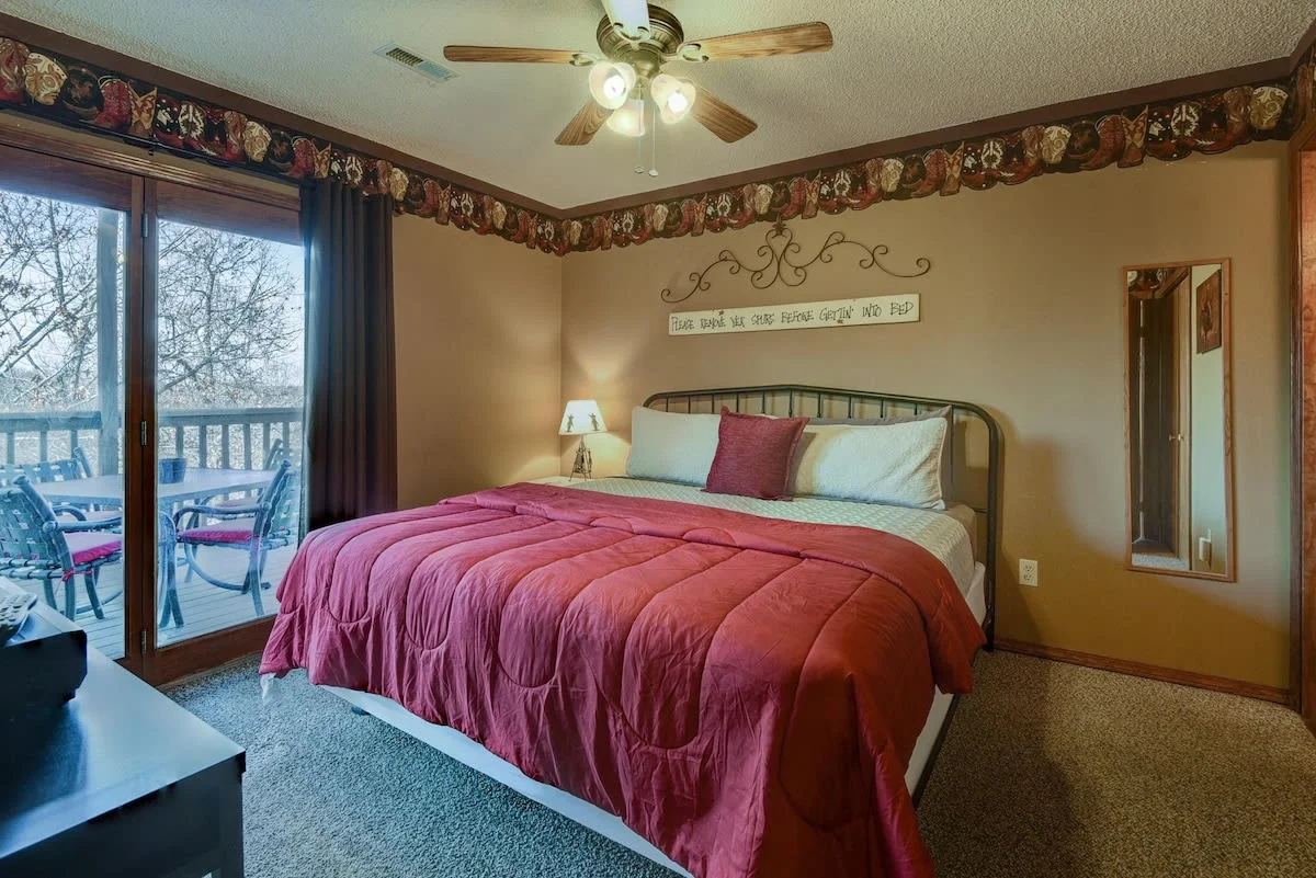 Primary King bedroom with walkout access to the back porch!