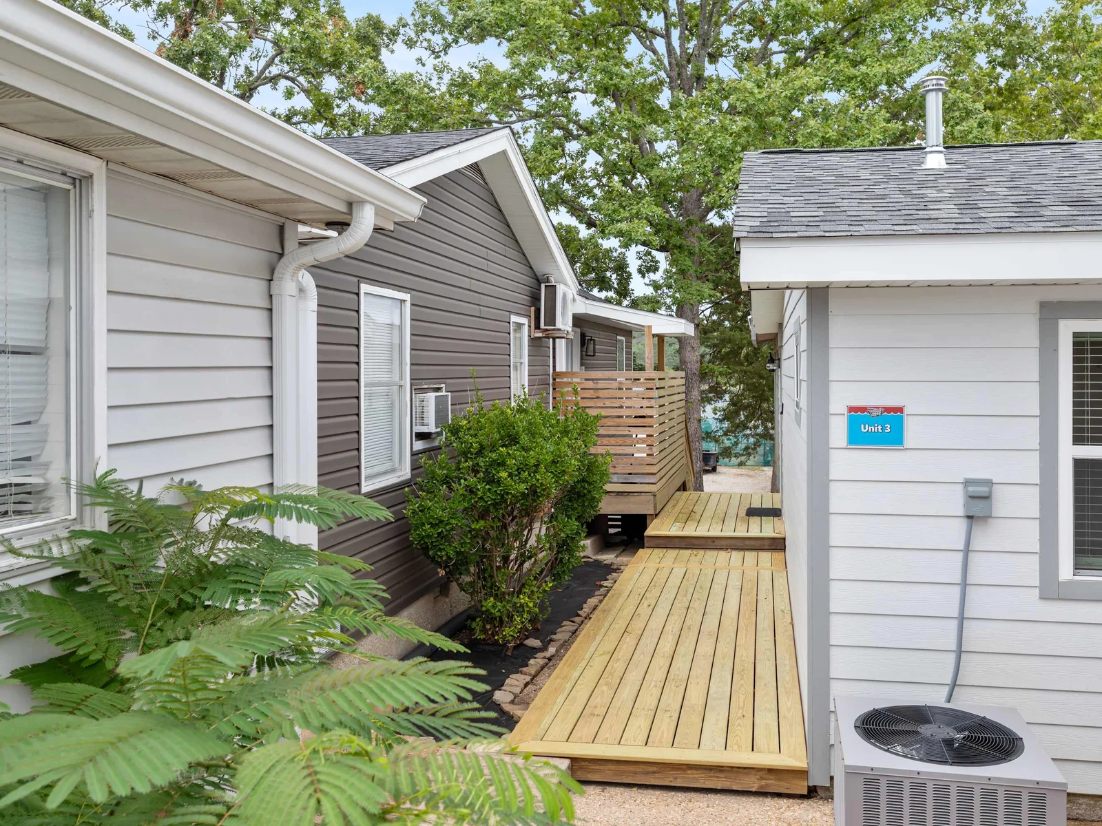 Walkway to unit 3