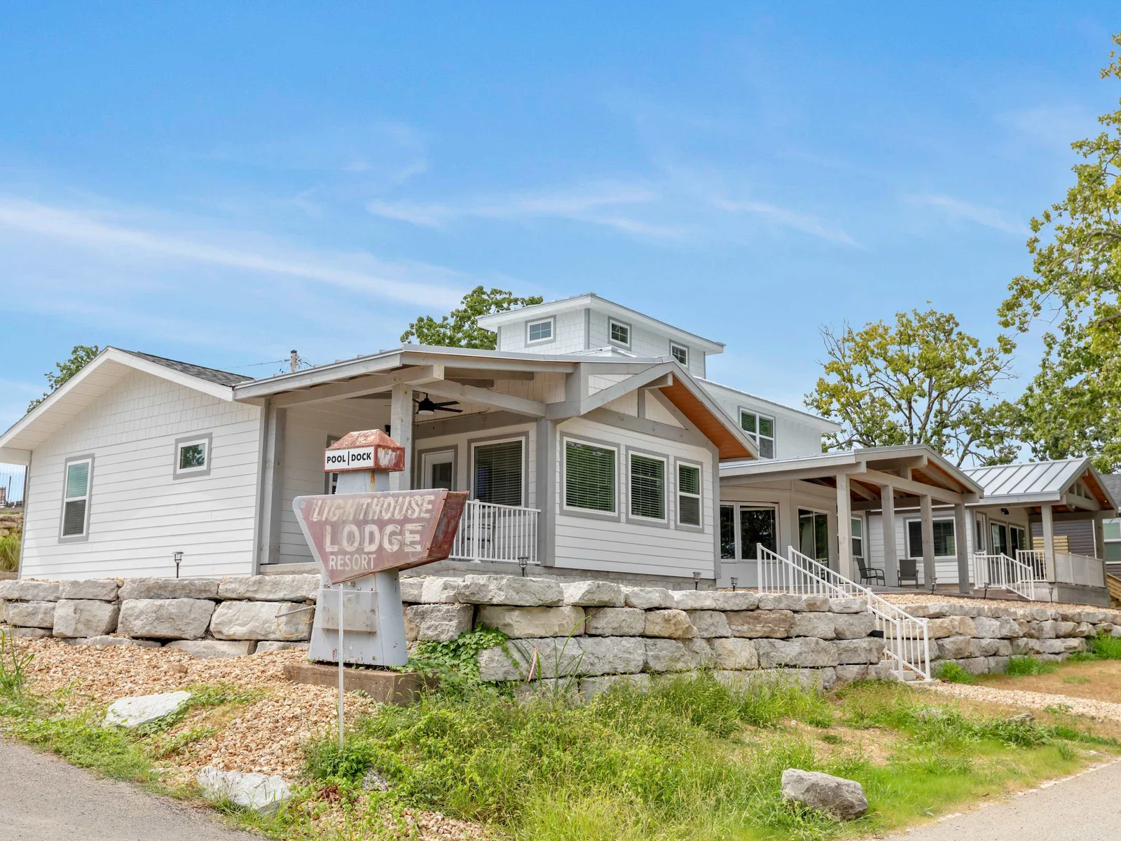 Outside view of the new Lighthouse Lodge Resort building