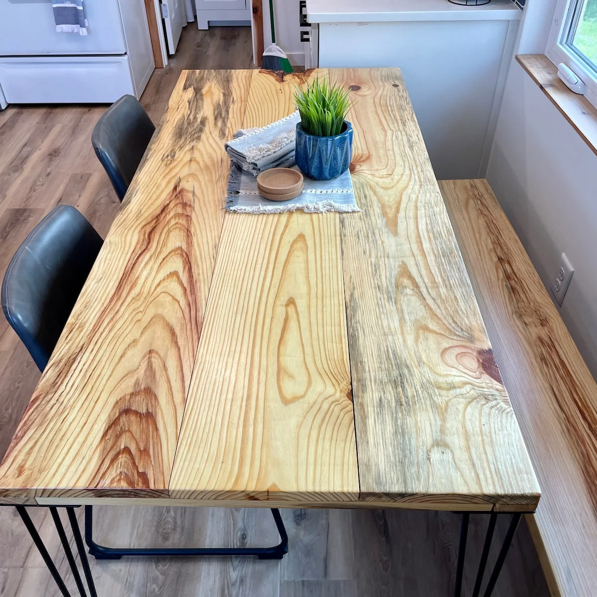 Kitchen table.
