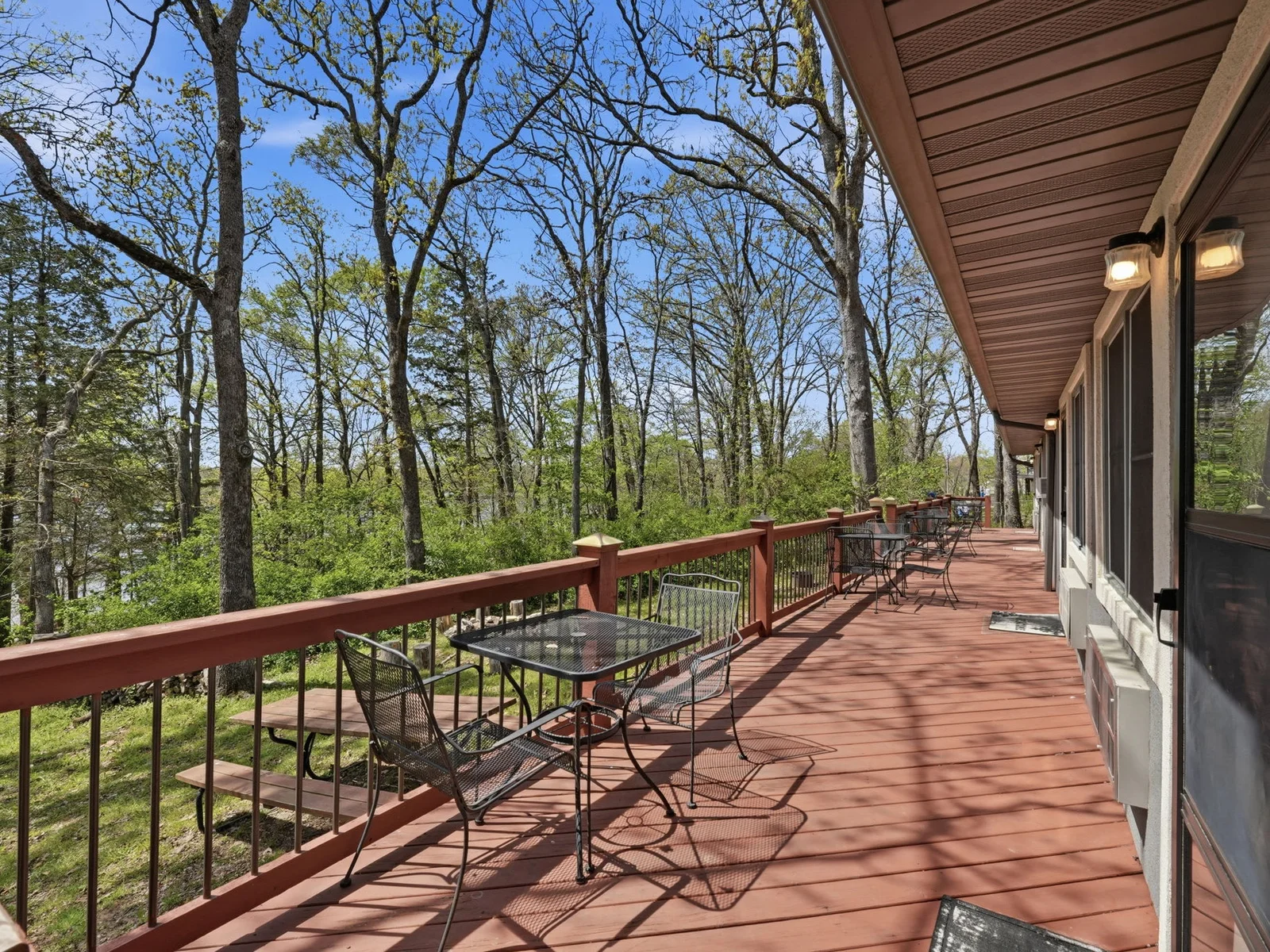 Shared deck on the back of the building