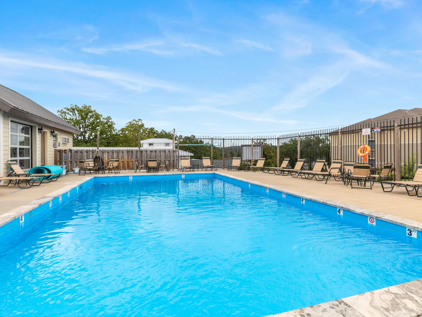 Seasonal outdoor resort pool access