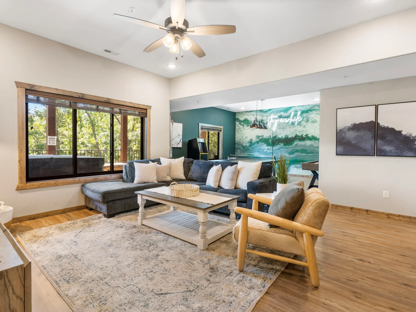 Lower level entertainment space!