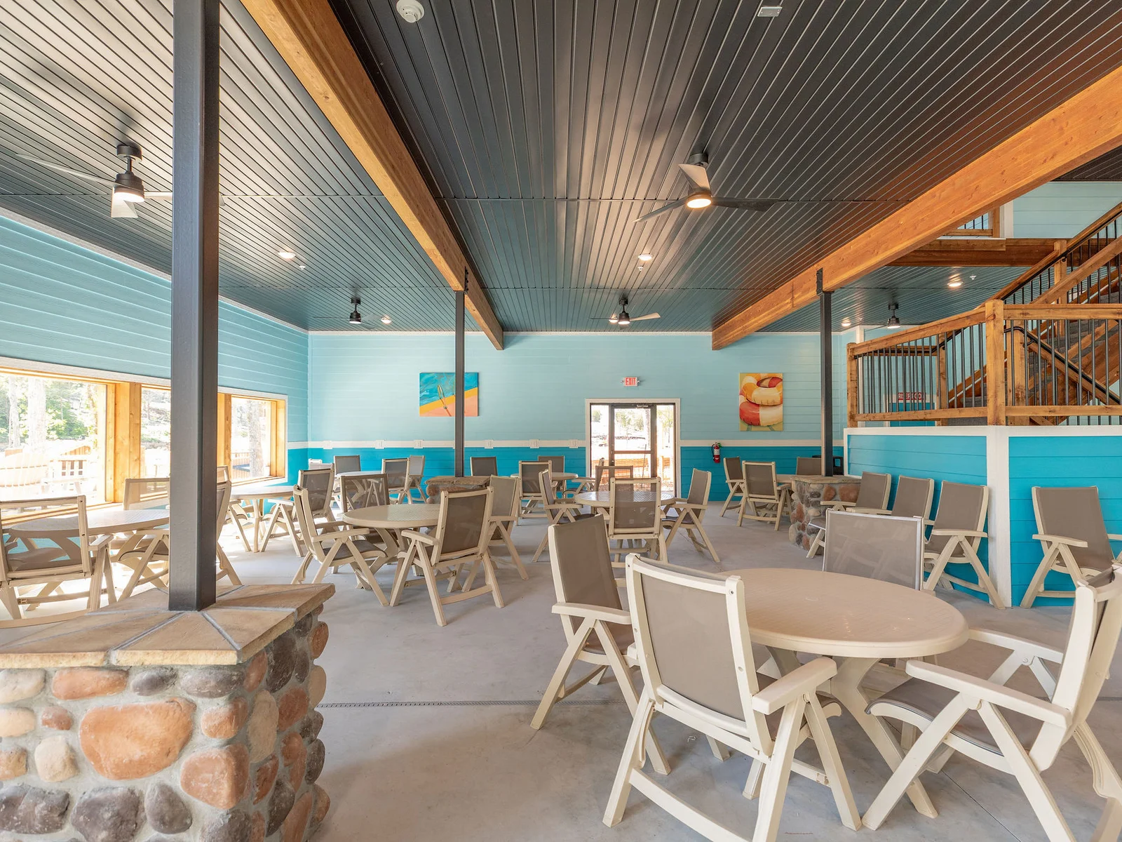 Lower level indoor pool area