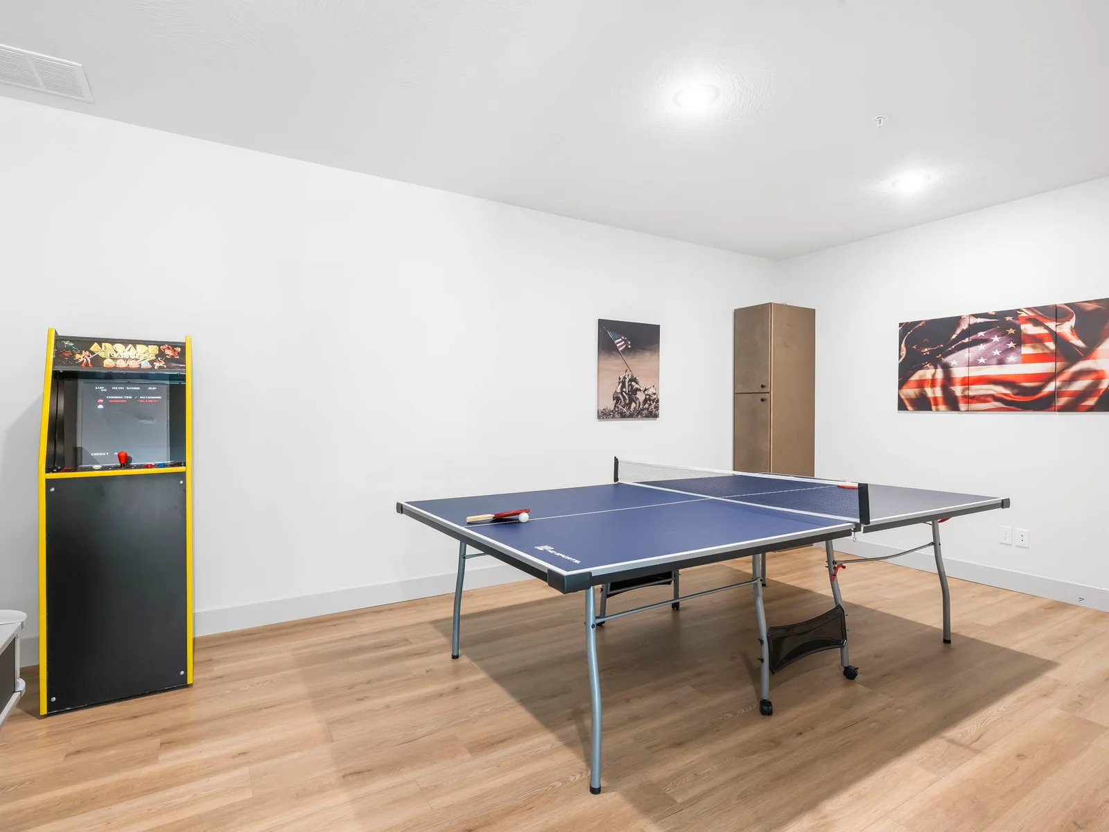 Game room with ping pong, shuffleboar