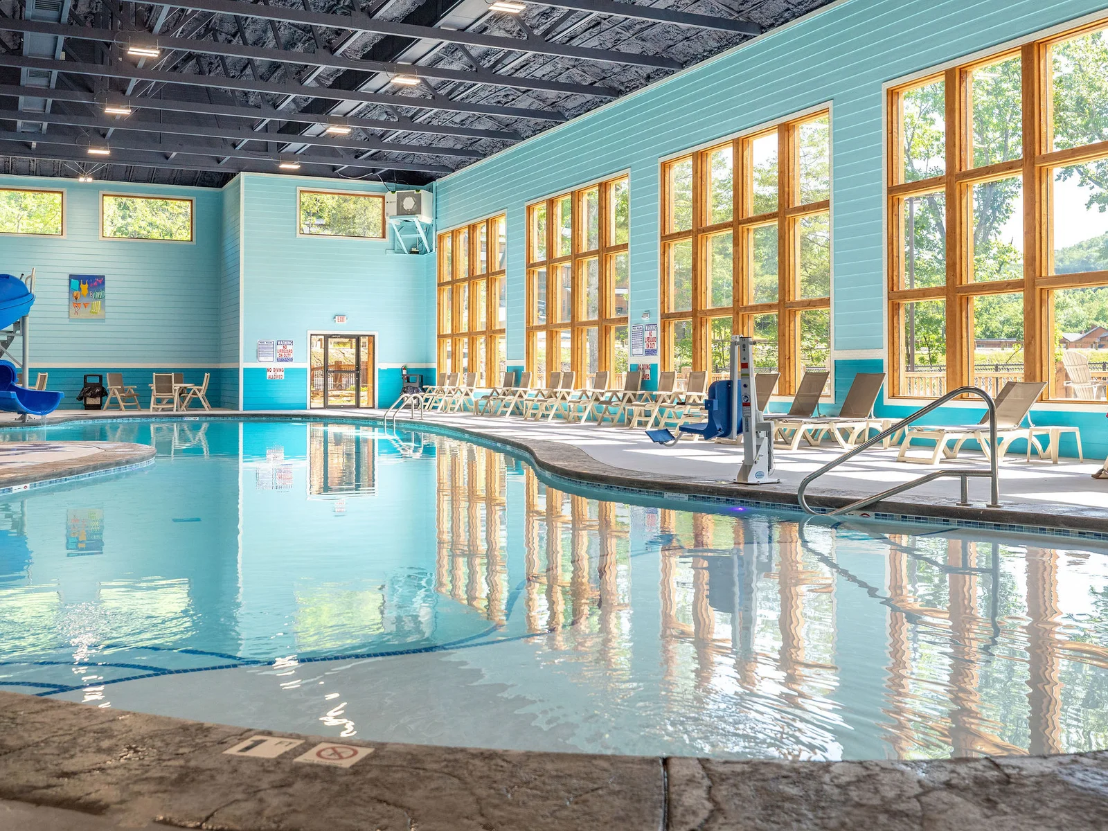Accessbile entry to indoor pool