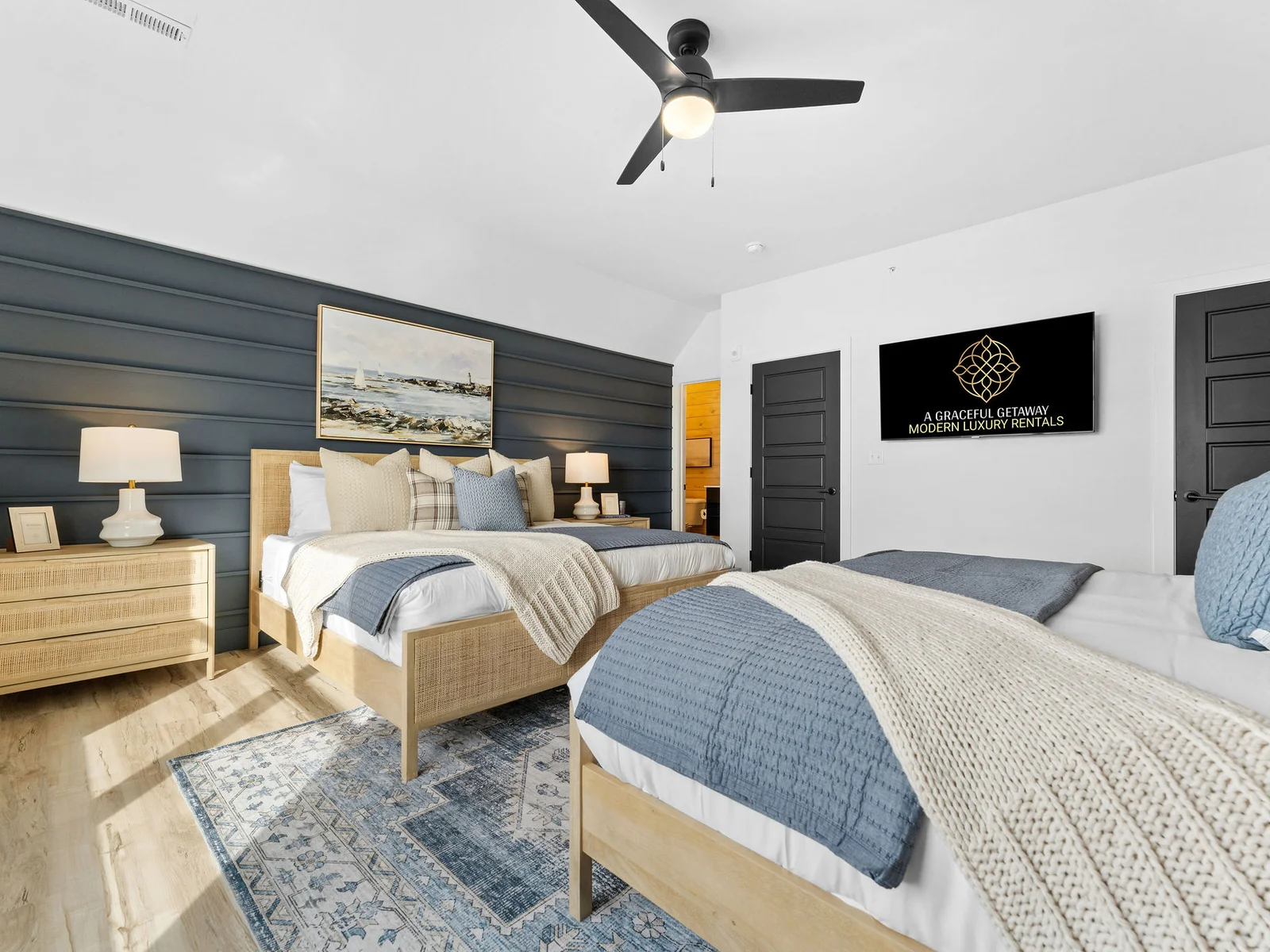 Upperl level double king bedroom #2 w/ ensuite bath