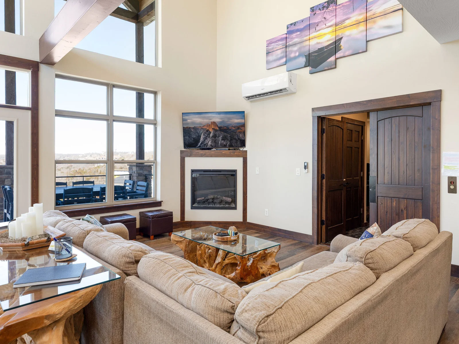 elevator leads right to the living room for easy access!