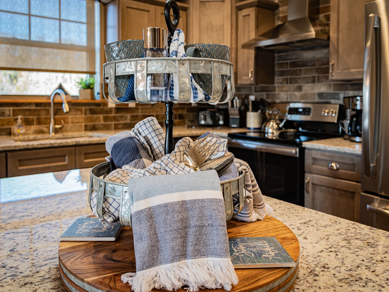 We provide dishwasher soap, hand soap, and paper towels.