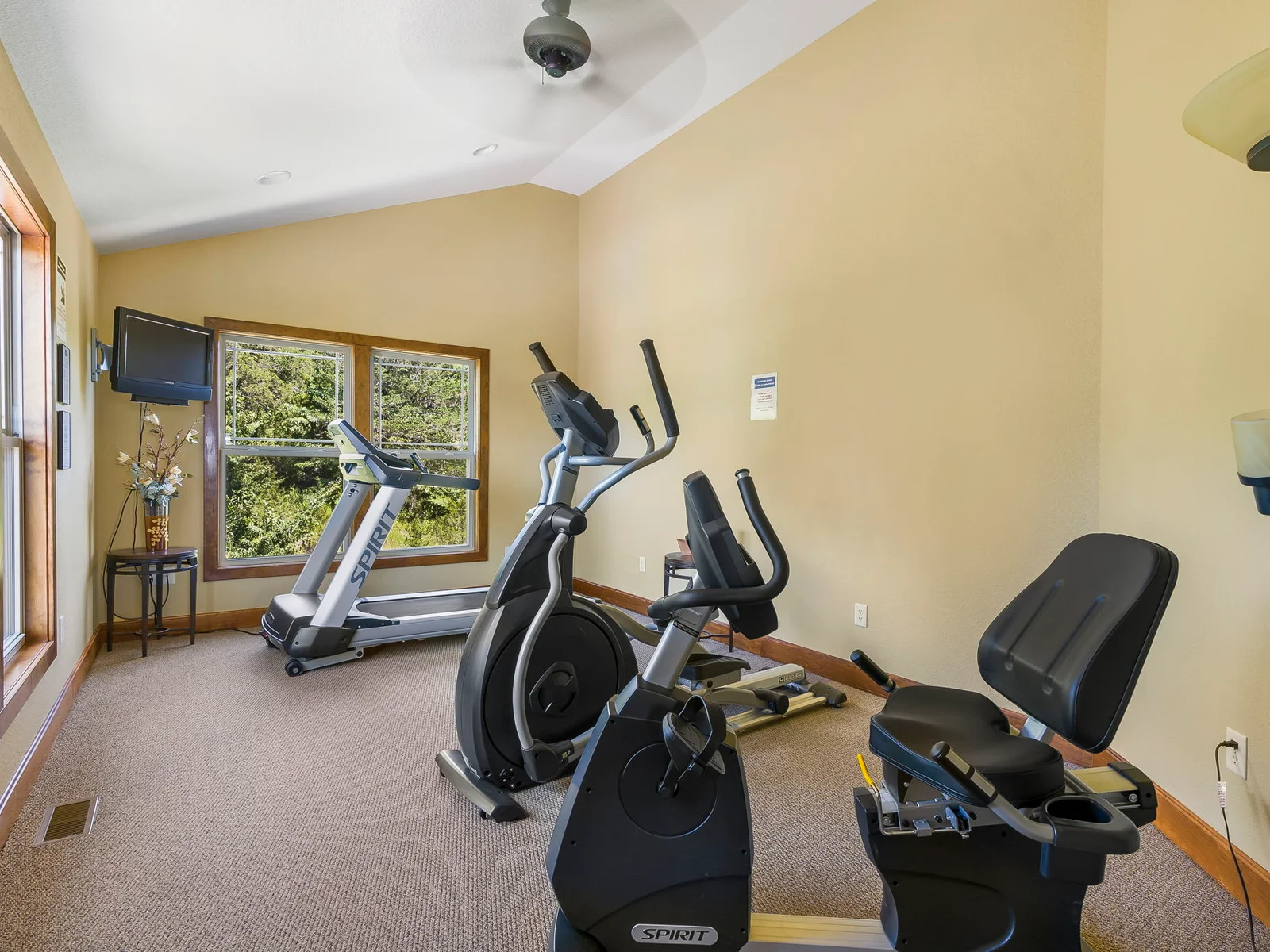 Exercise equipment at the clubhouse!