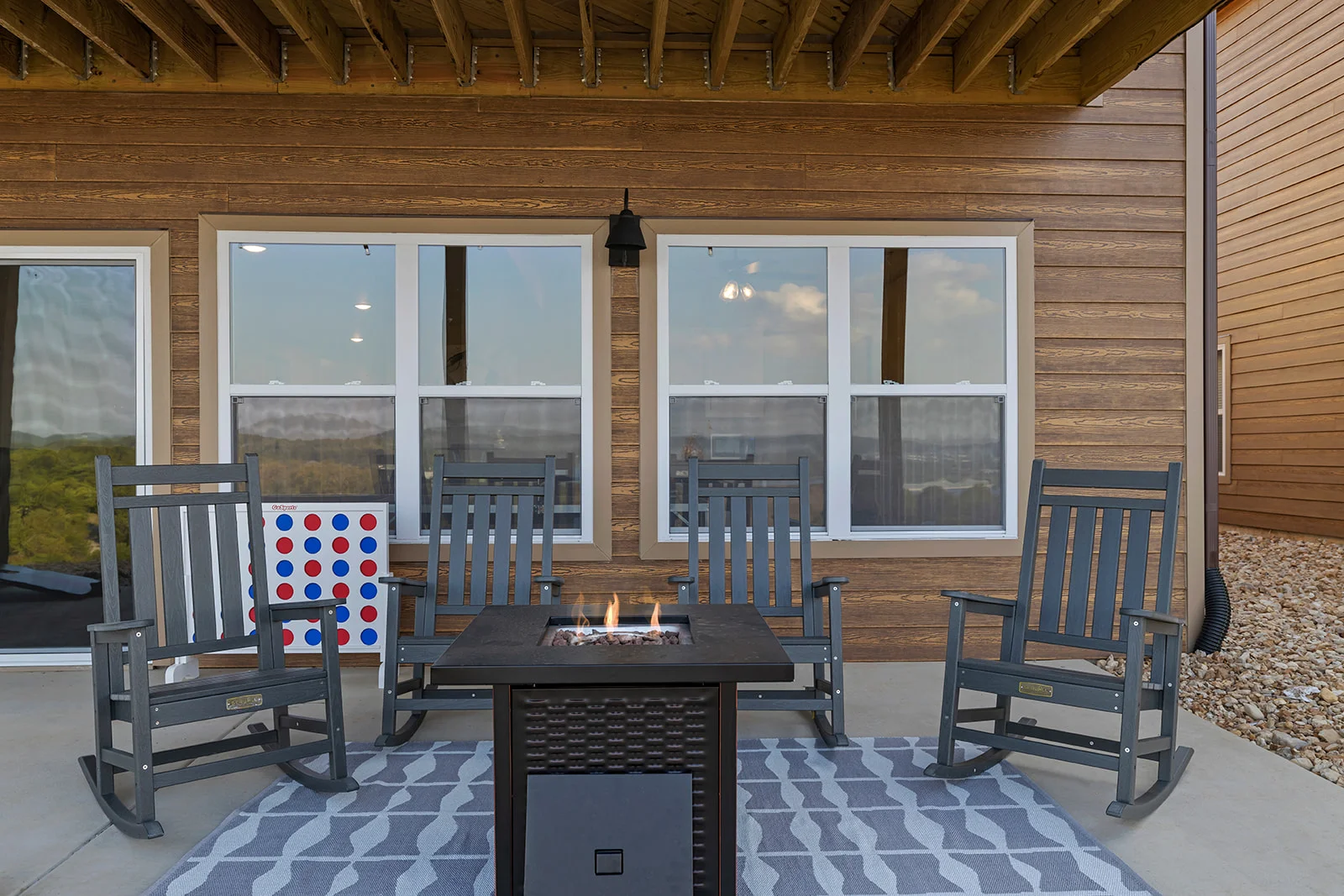 Firepit on the back deck!
