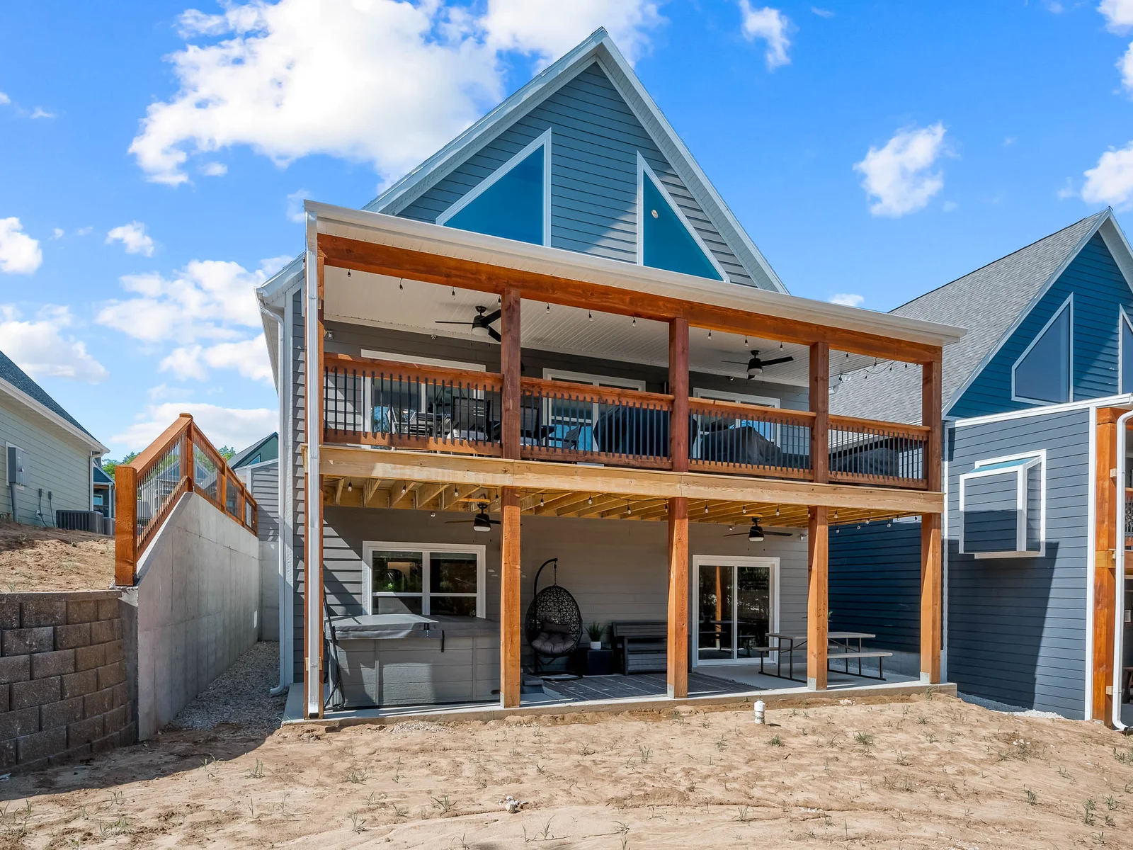 Two decks for outdoor living
