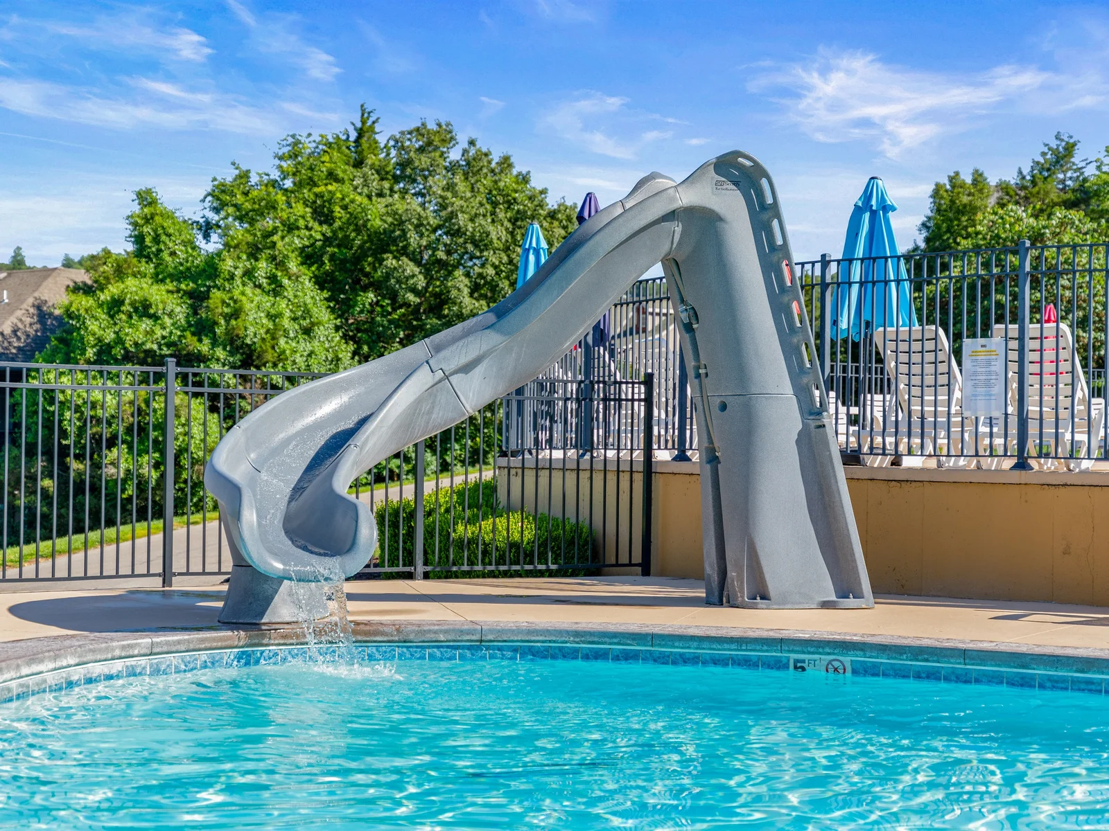 Kids will love this slide in the summer!