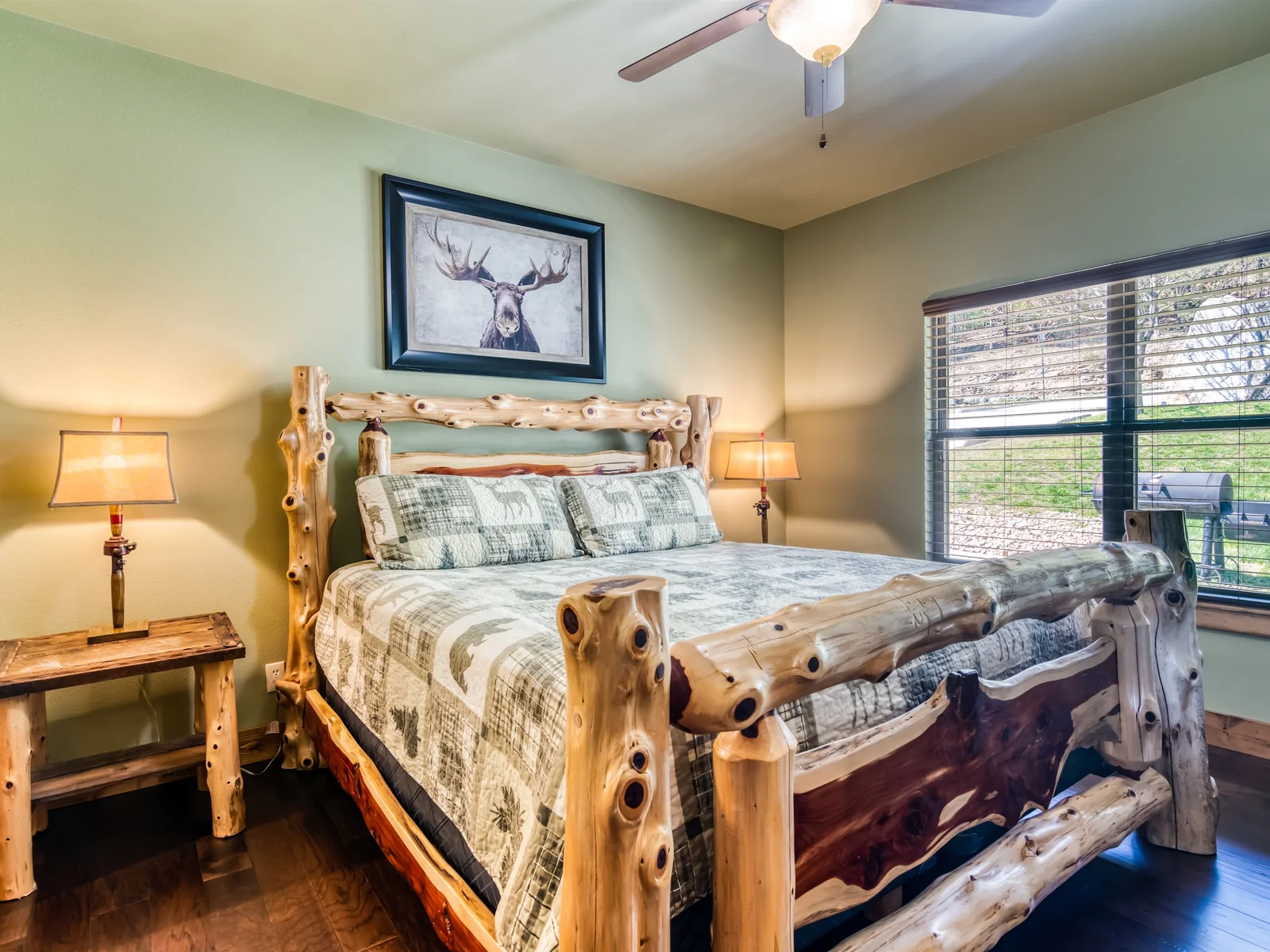 Spacious King bedroom and private wheelchair accessible bathroom