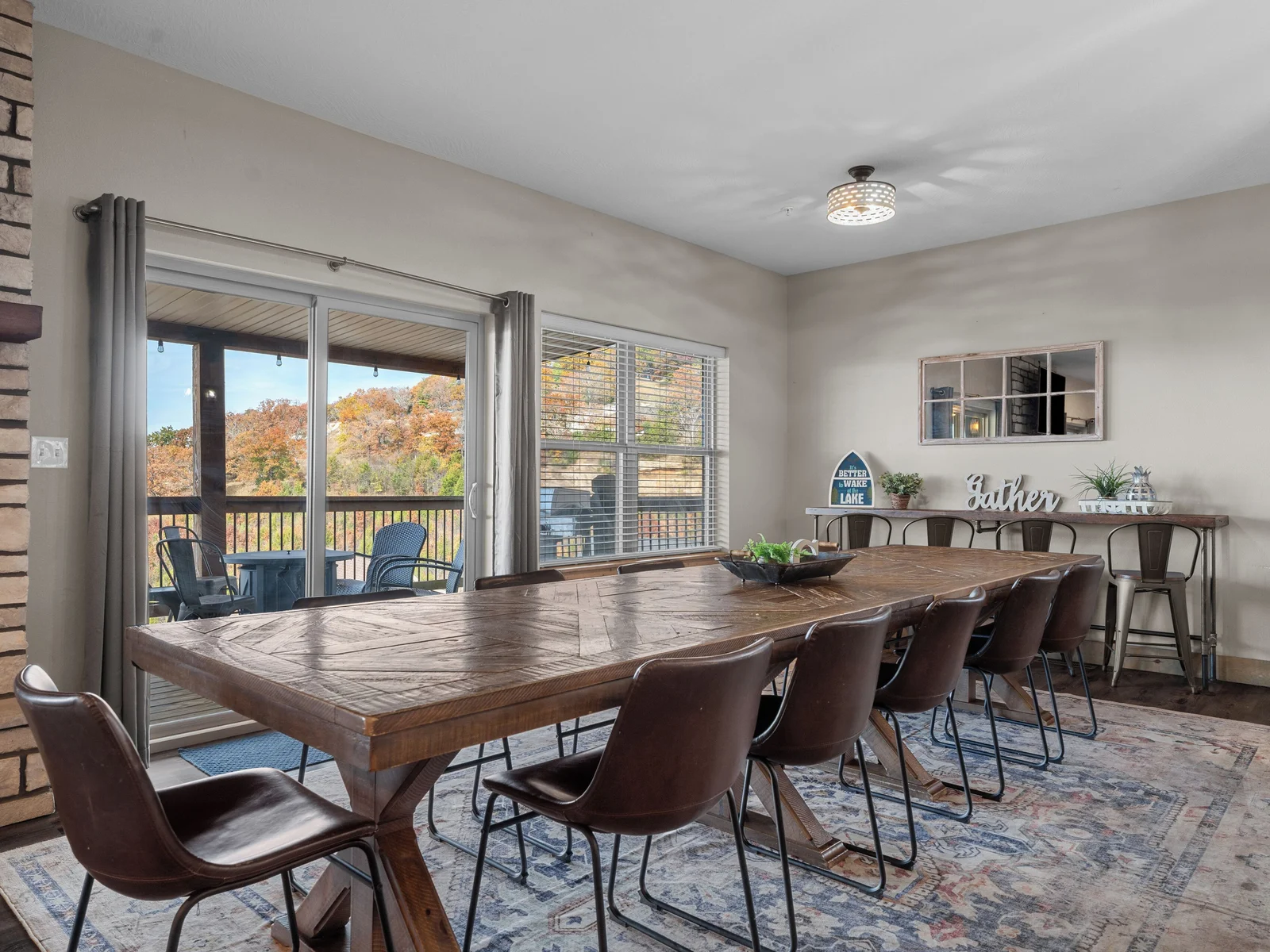 Gather and feast! Seating for at least 18.