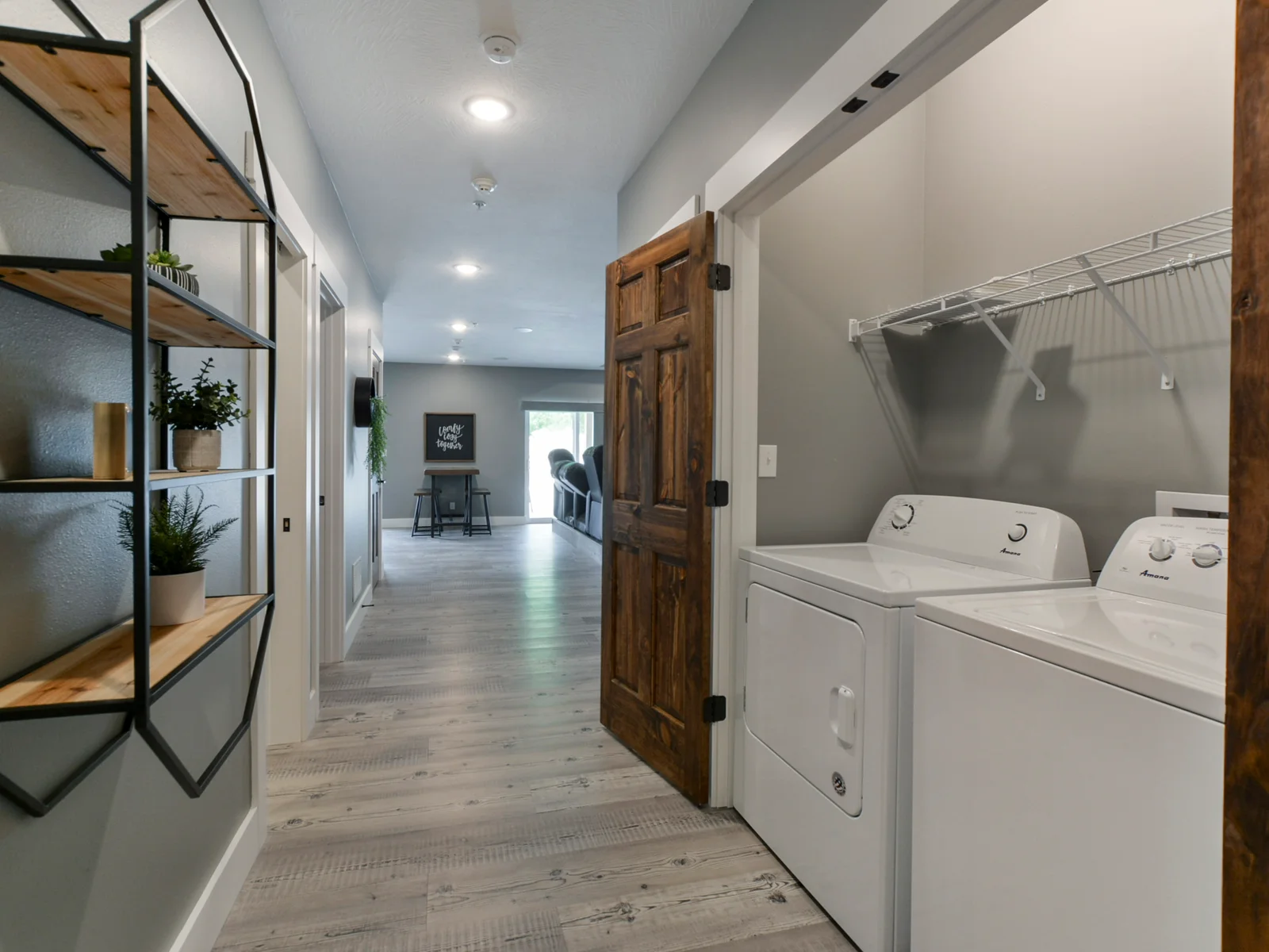 Lower level laundry